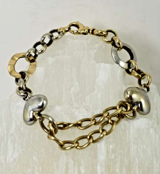 High-Fashion 18K Two-Tone Gold Bracelet