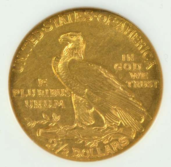 Premium Choice BU 1908 $2.50 Indian Gold. Old NGC MS61