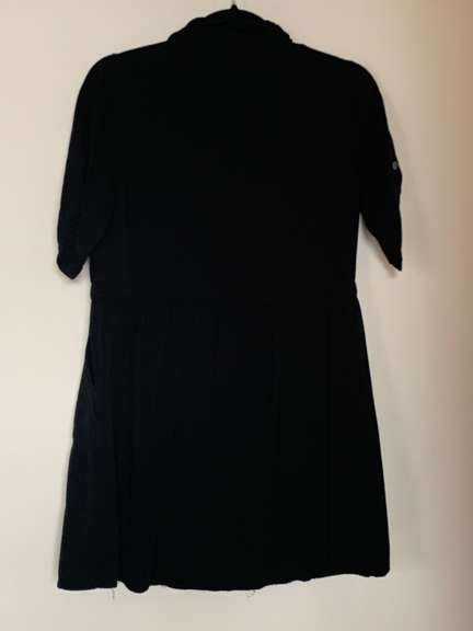 Navy Utility Drawstring Dress