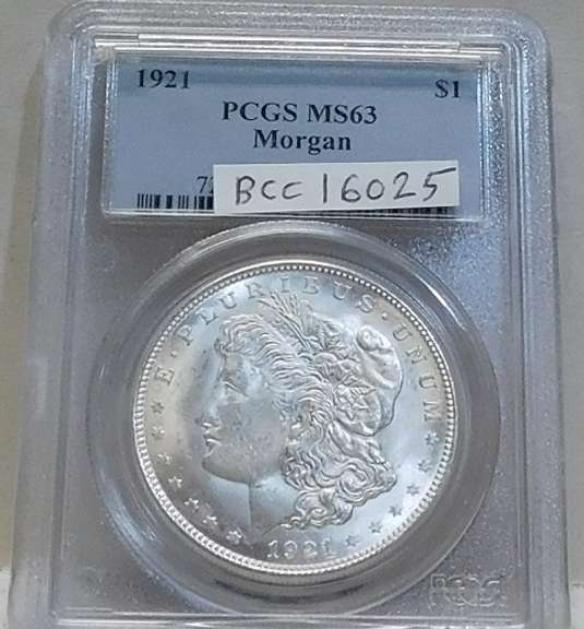 1921 Morgan Dollar PCGS MS-63