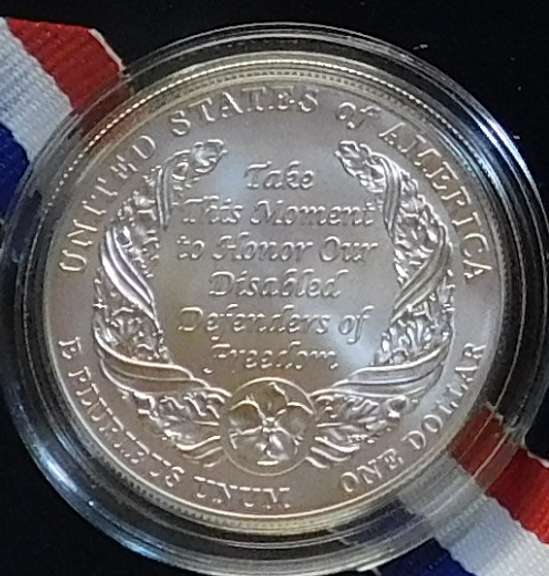 2010 Unc Silver Veterans Disabled Life Dol