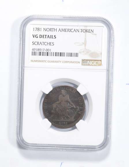 VG Details 1781 North American Token - Scratches - Graded NGC