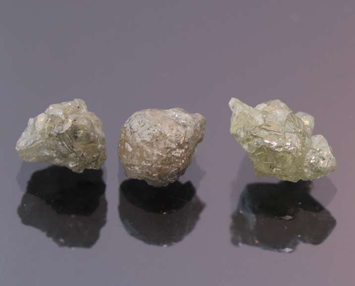 Heavy 2.74ct uncut silver Diamond parcel