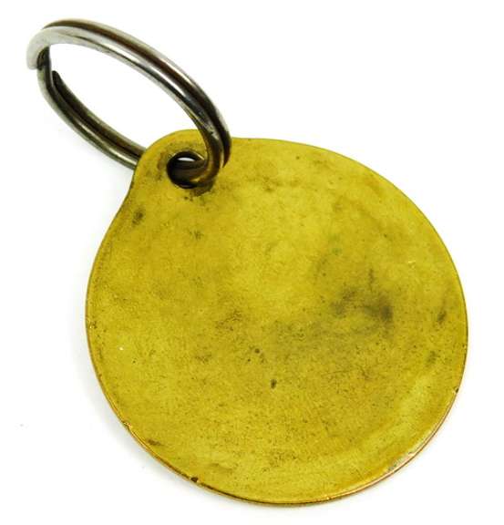 Vintage Solid Brass Mercedes Benz FOB Key Ring