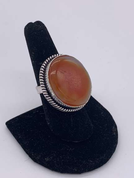 Gorgeous Natural Gemstone & Silver Cocktail Ring