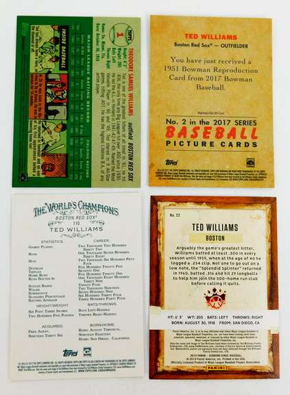 4 Ted Williams Baseball Card