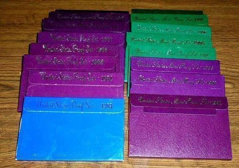 Assortment of 16 US Proof Sets: 1983-1998