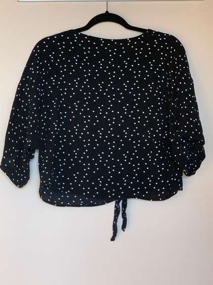 Polkadot Button Down Tie Top