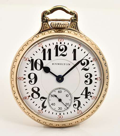 Attractive Hamilton Gold Filled Pocket Watch