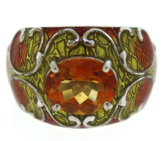 Sterling Silver India Multi Gemstone Ring