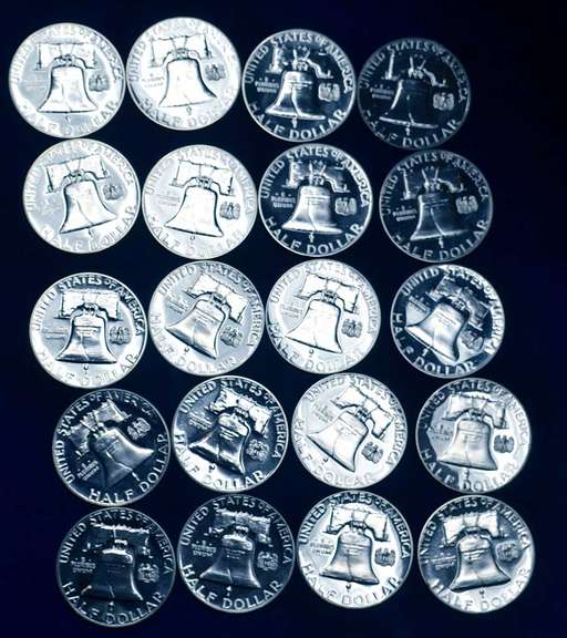 Roll Of 20 Proof 1963 Franklin Half Dollars