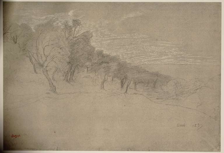 EDGAR DEGAS PAYSAGE D'ITALIE 1922