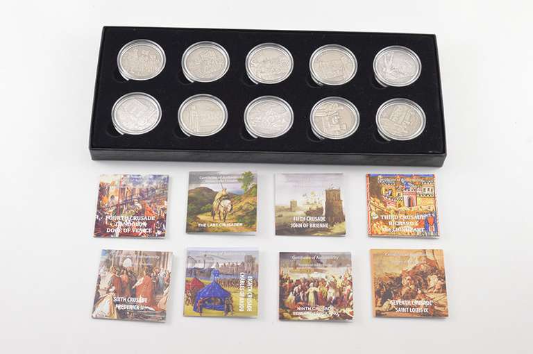 2009-2017 Cook Islands $5 25g .925 Silver 10 Coin Set - Box & COA