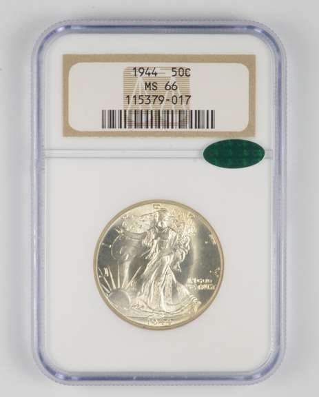 MS66 1944 Walking Liberty Half Dollar - CAC - Graded NGC