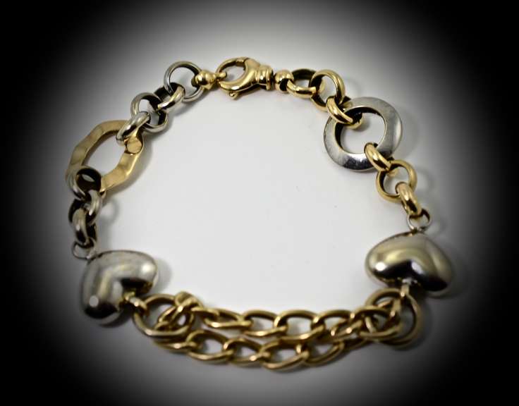 High-Fashion 18K Two-Tone Gold Bracelet