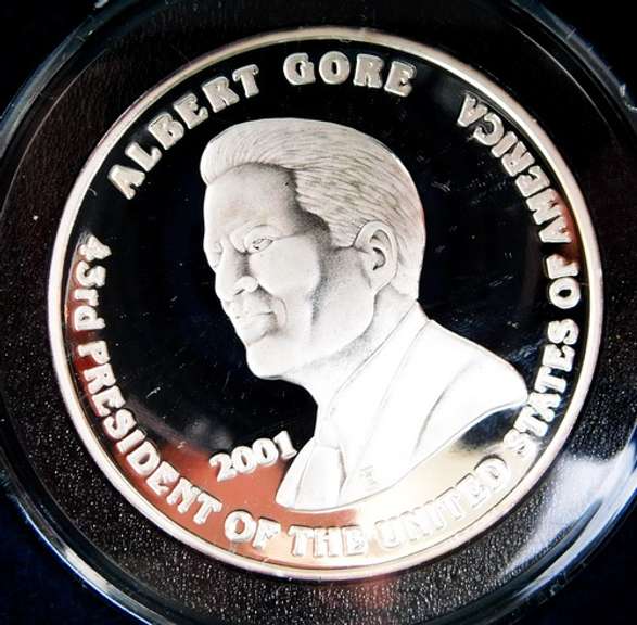 Bush/Gore Presidential Election Silver Proof Coin