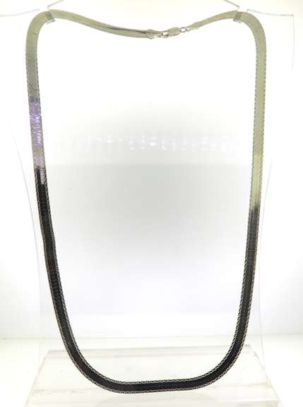 Italian Sterling Silver Flat Mesh Chain