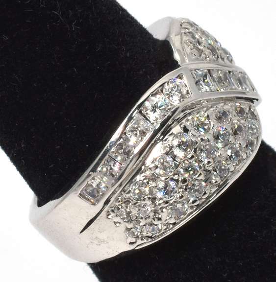 Dazzling CZ Band in 14KT White Gold