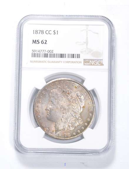 MS62 1878-CC Morgan Silver Dollar - Graded NGC