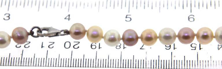 Pearl Necklace with Sterling Silver Clasp