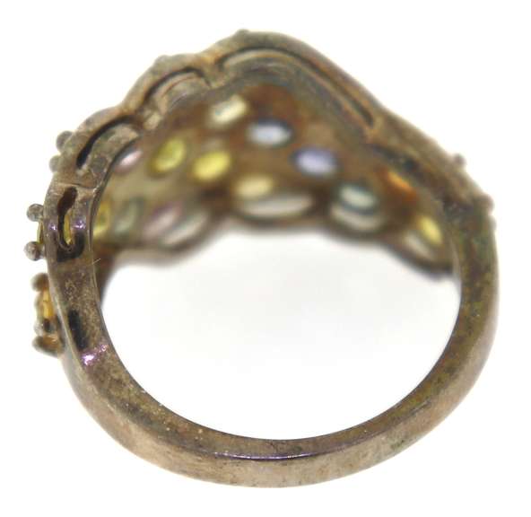 Sterling Silver Multi Gemstone Ring