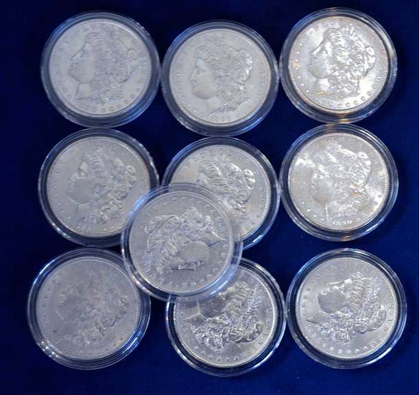 Lot Of 10 AU Plus Morgan Dollar
