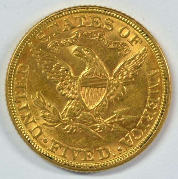 Needle sharp 1882 US $5 Liberty Gold Piece. Nice
