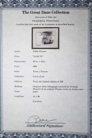 PABLO PICASSO 6.3.61 IV 1961