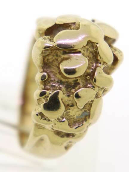14K Yellow Gold Nugget Ring