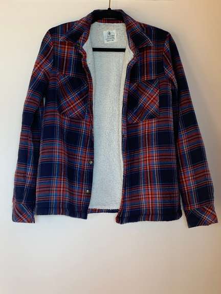 Volcom Flannel Fleece Button-up Jacket