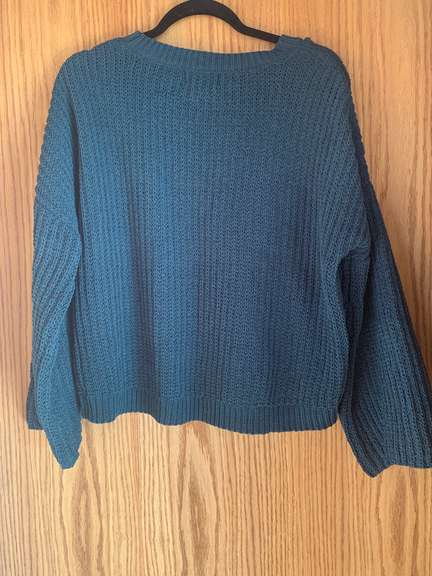 Green Cable knit Sweater- Small