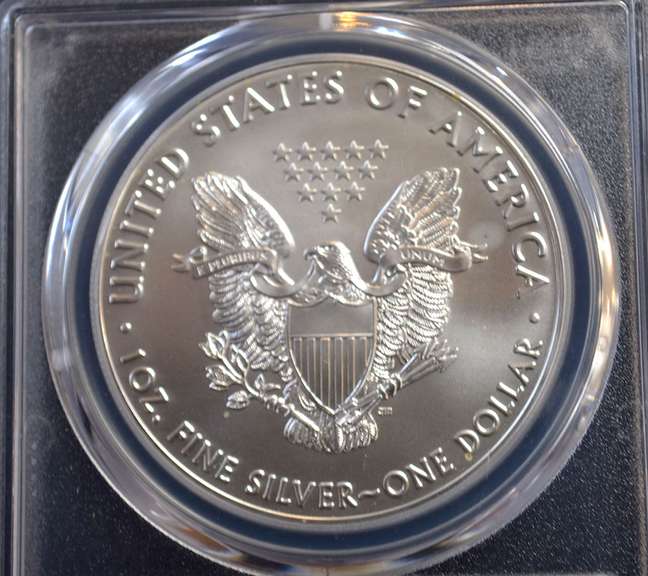 2016 $1 AMERICAN SILVER EAGLE PCGS MS70 FLAG FIRST STRIKE LABEL 30th ANNIVERSARY