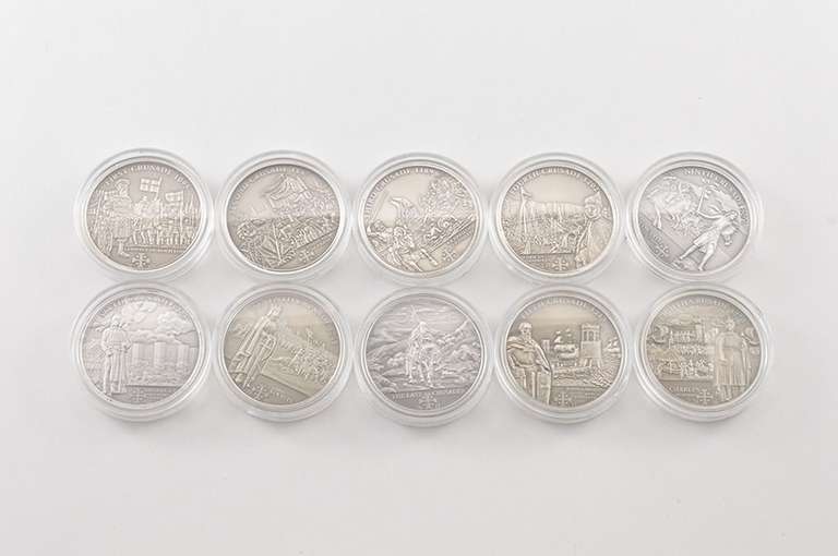 2009-2017 Cook Islands $5 25g .925 Silver 10 Coin Set - Box & COA