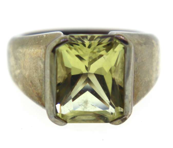 Vintage Sterling Silver Fancy Jonquil Ring