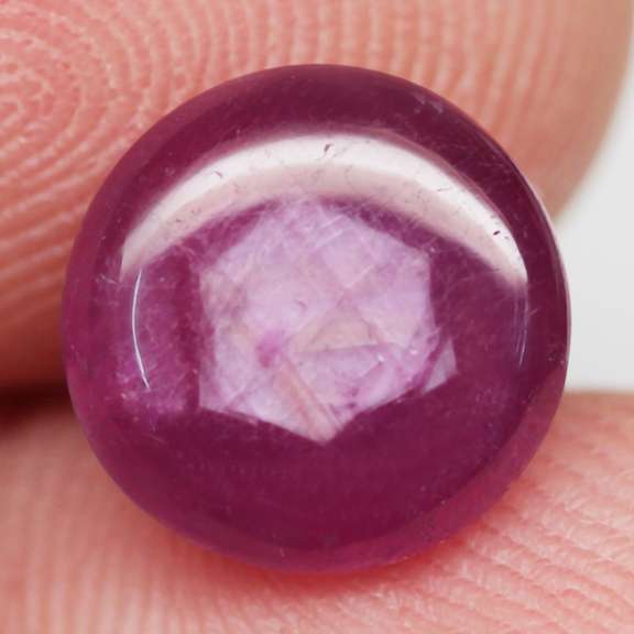 Vey unique 5.74ct UNHEATED Ruby cabochon