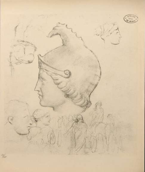 EDGAR DEGAS (AFTER) ETUDE DE TETE 1918