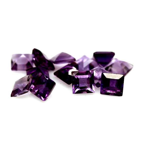 Amazing 4.71ct matched bright purple Amethyst set