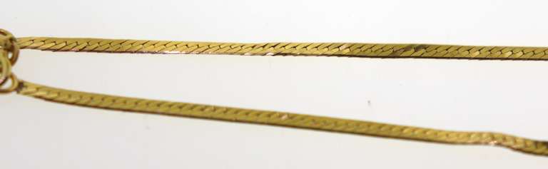Vintage 14K Yellow Gold Flat Snake Chain