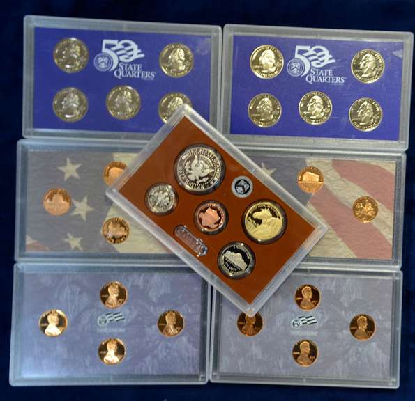 1 2012 PARTIAL 1)2001 & 2002 QUARTER SET & 4) 2009 CENT SETS               ALL PROOF & NO BOXES
