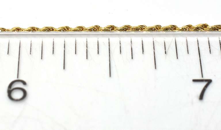 18KT Yellow Gold 19-Inch 1mm Rope Chain