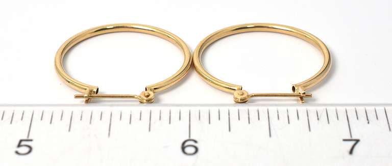 Casual Hoop Earrings in 14KT Yellow Gold