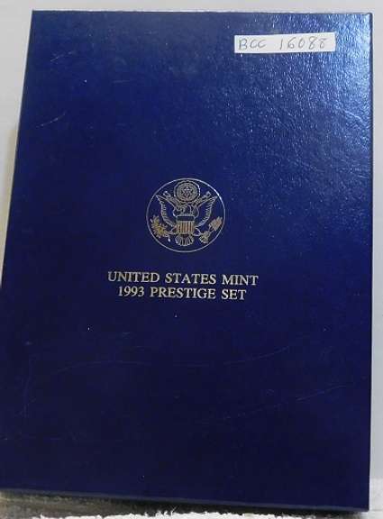 1993 Prestige Set, w/PRF Silver Dol.