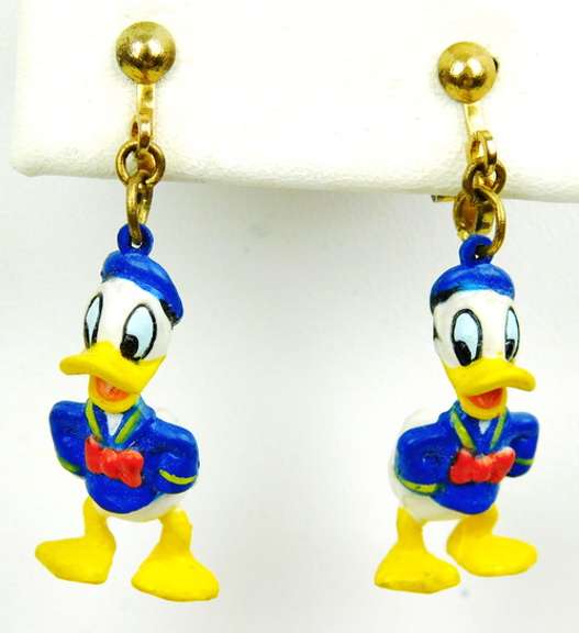 Fun Disney Donald Duck Dangly Earrings