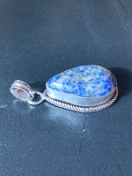 Gorgeous Natural Gemstone Silver Pendant