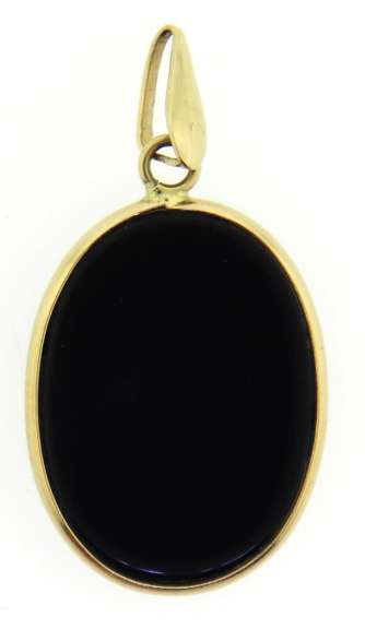 Italian 14K Gold Yellow Gold Reversible Cameo Pendant