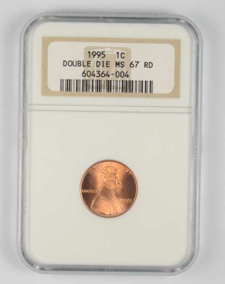 MS67 RD 1995 Lincoln Memorial Cent - Double Die - Graded NGC
