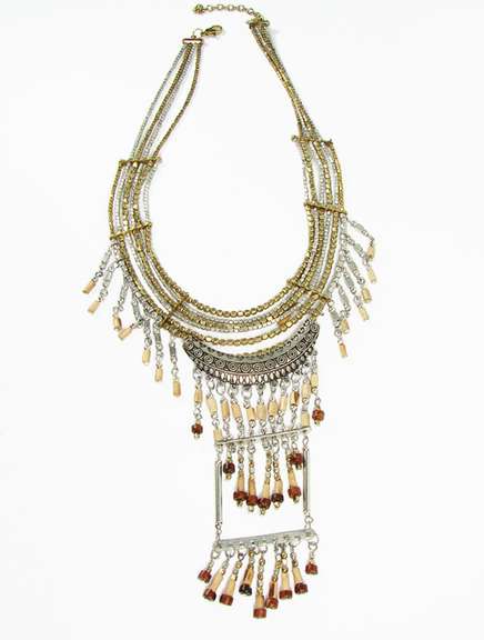 Very Charming Beaded Ethnic Art & Craft Necklace