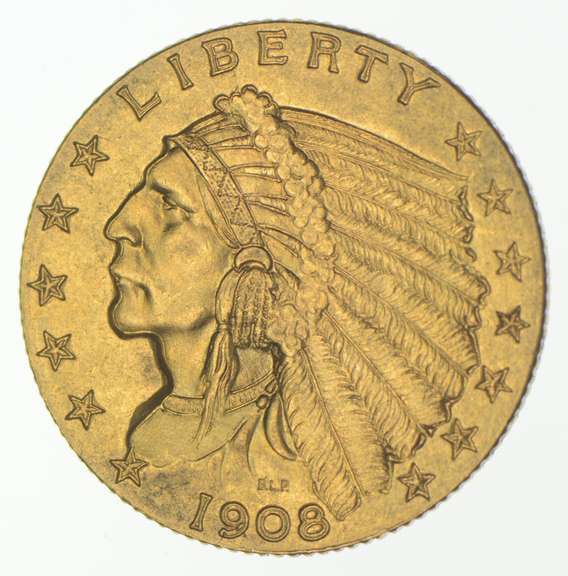 1908 $2.50 Indian Head Gold Quarter Eagle