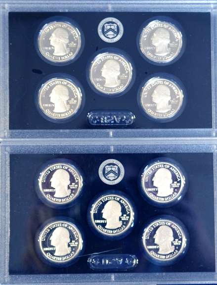 2014 SILVER QUARTER PR. SET & 2012 SILVER QUARTER PR. SET  NO BOX
