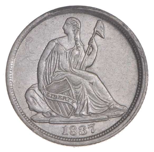 1837 Seated Liberty Half Dime - Large Date